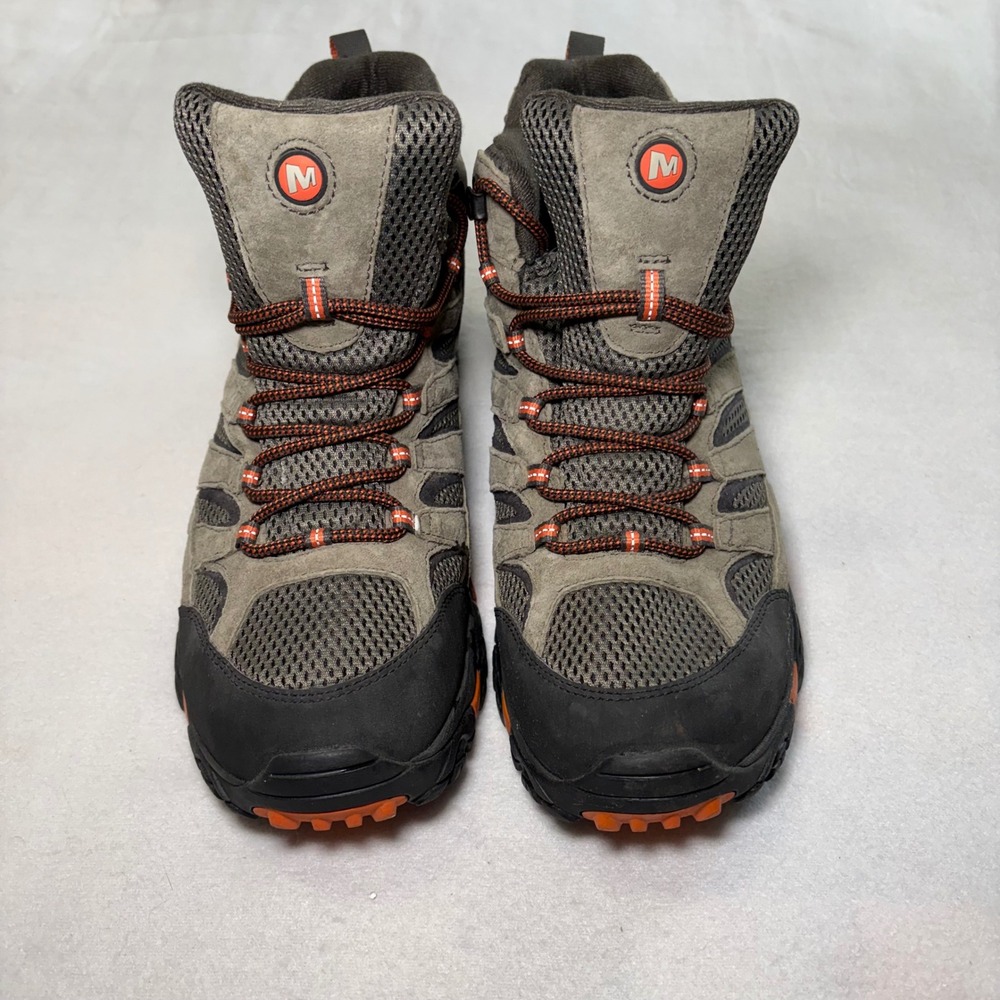 Merrell Moab 3 Mid Waterproof Hiking Boots Mens 11.5 Olive Orange J036443